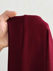 Sunspun Plus Size Fashionable Dark Punk Style Rivet Decor Hooded Long Sleeve Sweatshirt Jacket - Burgundy - View 8