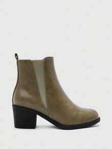 CUCCOO BIZCHIC Classic Retro Fashion Chunky High Heel Ankle Boots