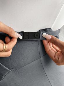 SHEIN Maternity Casual Solid Color Flare Pants, Autumn/Winter