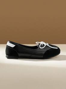 CUCCOO EASI 女士黑色圆头平底玛丽珍分趾鞋，低跟，校园风格 - 黑色 - 查看 3