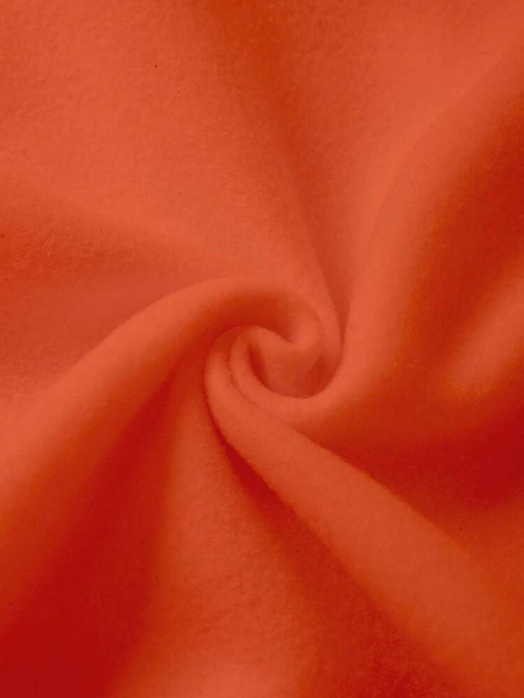 INAWLY Women's Casual Solid Color Sweatshirt, Autumn/Winter - Orange - View 3