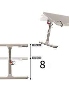 1 件便携式折叠床头柜，高度可调，可轻松用作学习桌、笔记本电脑桌