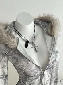 Elamini Damska szara, patchworkowa, futrzana bluza z kapturem i zamkiem błyskawicznym, luźny sweter na jesień/zimę, odpowiedni do noszenia na co dzień, do szkoły, na uroczystość ukończenia szkoły, na ulicę w stylu retro, do dojazdów do pracy, na czas wolny, do sportu i do domu