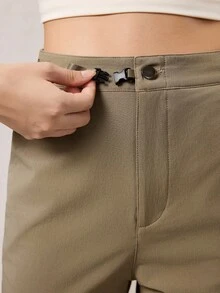 OutZeal 女式无 PFC 防水弹力可调节腰部户外裤 徒步露营秋冬款 - 卡其色 - 查看 11