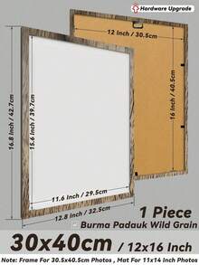 1PC Woodgrain Photo Frame 30x40cm 30x30cm 15x15cm - Wall Mounted Collage Frame For Diamond Painting, Multi Opening Gallery Frame For Wedding Family Gift