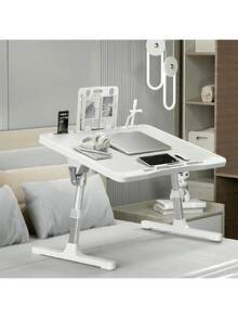 1 件便携式折叠床头柜，高度可调，可轻松用作学习桌、笔记本电脑桌