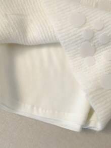 Swim Mod Women's Handmade Sequin Elastic Waist Knit Skirt, Casual Chic Style Cream Skirt White Short Skirt White Knit Skirt Bubble Skirt