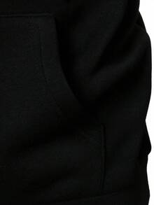 Manfinity Homme 男士休闲撞色字母印花连帽卫衣，秋冬款，长袖上衣 - 彩色 - 查看 6