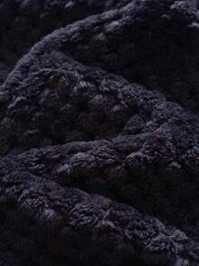 SHEIN Baby Girls' Autumn/Winter Solid Color Vertical Striped Cute Hooded Jacket, High-End Fashion Style, Made Of Soft And Comfortable Skin-Friendly Fabric, Solid Color Design With Simple And Elegant Plush 3D Ear, Warm And Easy To Match, Suitable For Outdoor Play, Home Leisure, Sports And Parties, Loose Fit Design Without Restriction