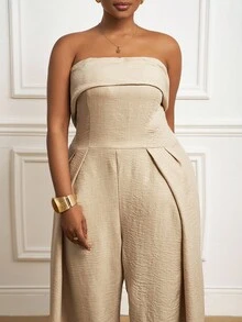 Veslaya 2025春夏新品 音乐节,复活节,圣帕特里克节,西部风,游牧风,生日派对,毕业季,学院风,学生装,休闲日常出游,百搭 - 卡其色 - 查看 1