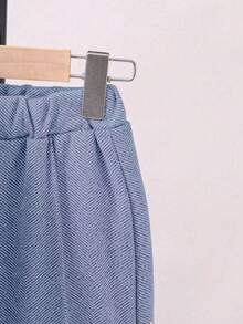 SHEIN 2 件套幼儿男童休闲领夹克和长裤