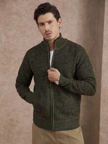Core Aspect Cardigan con chiusura lampo e fodera termica da uomo, autunno/inverno