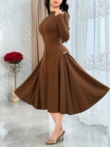 Modelyn Asymmetric Neckline Elegant Cocktail Dress,Dresses For Women Elegant