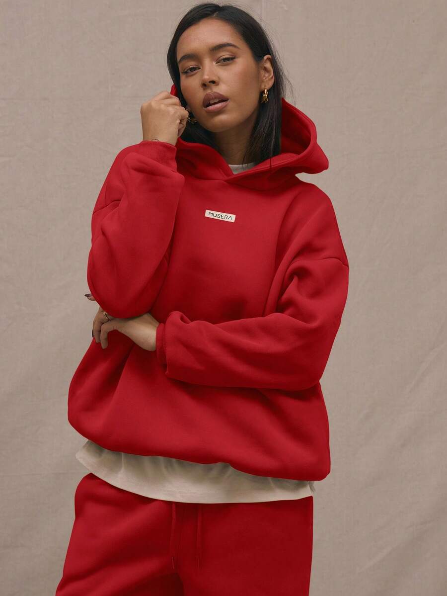 MUSERA Sudadera con capucha oversize con logo, casual de aeropuerto, graduación, para maestras, de vuelta a la escuela, otoño, invierno, Navidad, Acción de Gracias