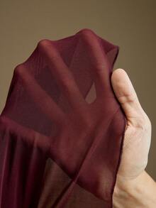 Ontre 2026春夏新款女士透视网纱高领上衣，简约百搭商务休闲办公服饰 - 中紫紅色 - 查看 7