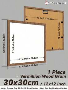 1PC Woodgrain Photo Frame 30x40cm 30x30cm 15x15cm - Wall Mounted Collage Frame For Diamond Painting, Multi Opening Gallery Frame For Wedding Family Gift