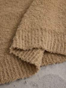 Heiryn Women's Solid Color Crew Neck Casual Versatile Long Sleeve Pullover Sweater Autumn Winter Clothes For Women - Camel - View 8