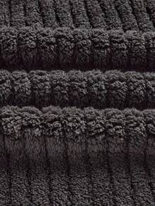 SHEIN Chaqueta con capucha de forro polar grueso de unicolor y doble cara, ropa de otoño e invierno para niña preadolescente