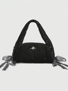 ROMWE Grunge Punk Bolsos de mujer - Negro - Ver 3
