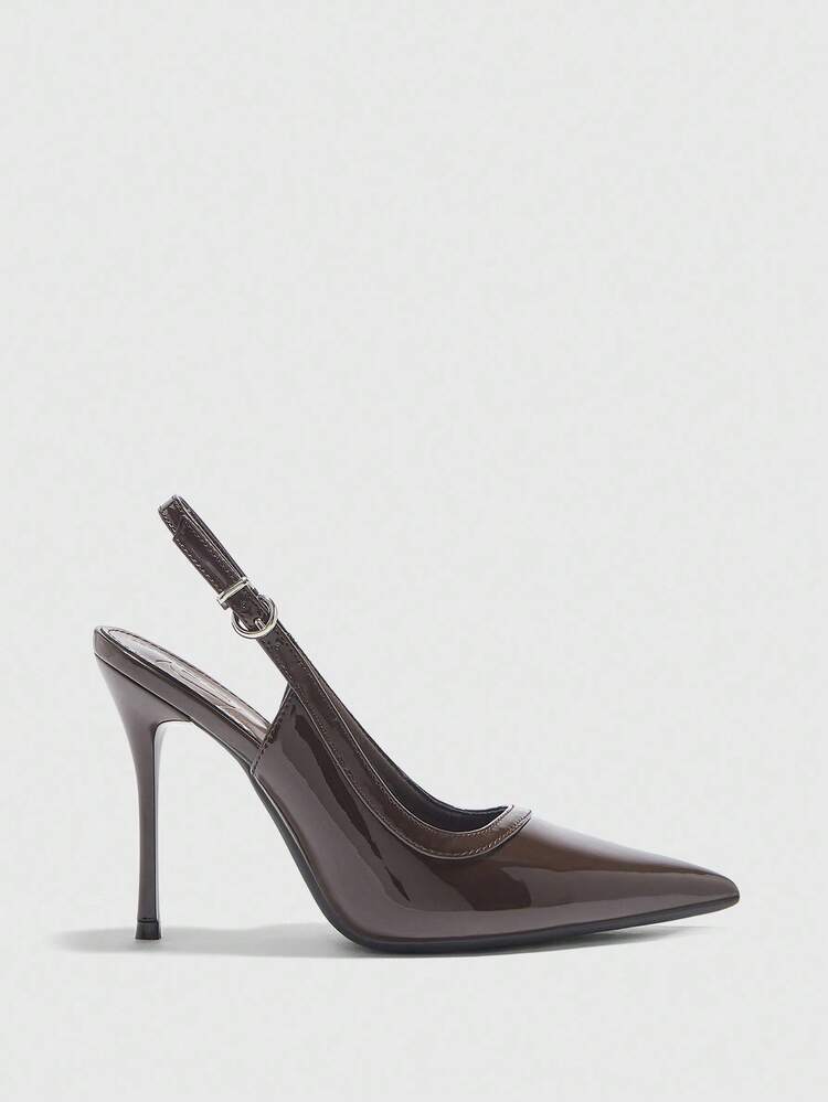 CUCCOO BIZCHIC Coffee Color Pointed Toe Stiletto High Heel Shoes, Minimalist & Fashionable, Suitable For Commuting, Party, Banquet For Christmas Spring Shoes