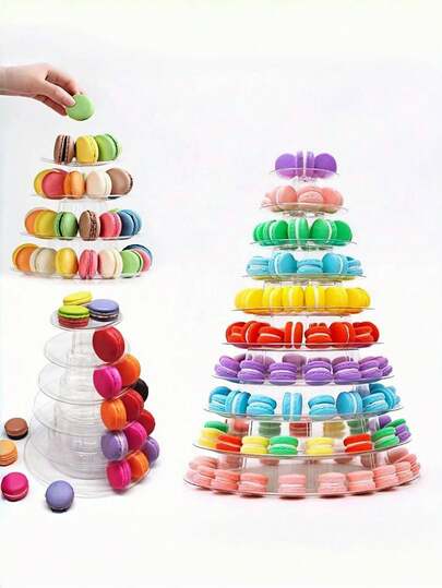 1 قطعة حامل متعدد الطبقات لعرض الكعك والماكرون، سطح معدني مصقول، مناسب للأعراس والأعياد والحفلات وتقديم الشاي بعد الظهر - رف حلويات وحلوى، حامل عرض الحلويات، ديكور الحفلات