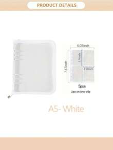 PVC拉链收纳袋，化妆品收纳盒，方便拉链式防尘抗氧化耳环项链手链珠宝收纳相册，A5拉链闪亮活页相册，A5拉链活页整理日记本笔记本，返校，学校用品 - 套裝 - 查看 8