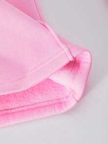 SHEIN Explorewe 2 件套女童休闲抓绒加州 23 图案长袖运动衫和裤子套装，秋冬 - 彩色 - 查看 5