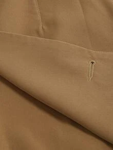 SHEIN MOD Plus Size Coffee Brown Elegant Versatile Sleeveless Belt Short Trench Coat Vest Winter Fall Autumn - Coffee Brown - View 6