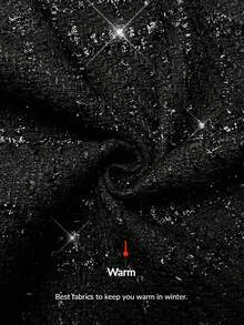 Firerie Plus Size Fashionable Commuter Shiny Jacket, Autumn