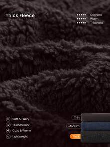 GLOWMODE Cozy Thick Polar Fleece Soft Warm Loose Fit Super High Collar Elastic Hem Jacket With Side Pockets Daily Casual Winter - Chocolate Brown - View 3