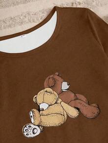 女士休闲长袖上衣和裤子睡衣套装（2件套），秋冬服装 - 彩色 - 查看 3