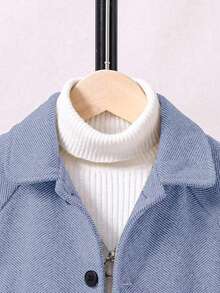 SHEIN 2 件套幼儿男童休闲领夹克和长裤