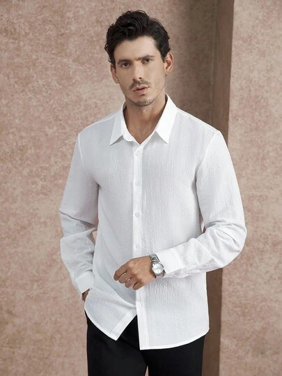 Core Aspect 男士休闲百搭纯色衬衫