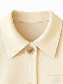 Franclia 杏色纽扣腰带褶皱喇叭裙 - 杏色 - 查看 4