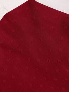 LanaWest 女式深V领泡泡袖镂空细节衬衫