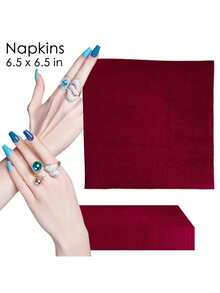 20pcs/40pcs/60pcs 2-Ply Soft Burgundy Colored Disposable Napkins, 33cm*33cm, For One-Time Party Lunch, Guest Towels, Decorations, Birthday, Wedding Anniversary, Graduation Party - Burgundy - View 6