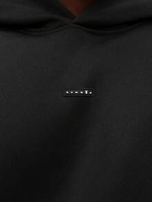 PLAYBOY X SUMWON Áo hoodie trùm đầu Essential thông thường Áo chui đầu cổ điển Áo nỉ lông cừu kiểu Pháp Trang phục thường ngày Mùa đông Mùa thu Mùa xuân Trang phục cơ bản Unisex Túi trước Trang phục hàng ngày - màu đen - Xem 6