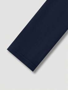 Women's Solid Color Sweetheart Neck Long Sleeve Ruffle Bodysuit - Navy Blue - View 5