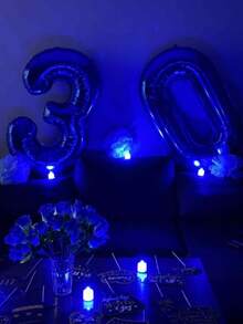 1 Set - 24 PCS Blue Light Atmosphere Layout Electronic LED Small Candles Simulation Round Small Tealights Including Button Batteries Multi-Color Optional Halloween,Spooky,Autumn,Festival,Holiday ,Winter,Holiday,Festival,Room Decor,Gifts,Home Decor,Candle Warmer,Led Candles,Fake CandlesCandle Lights Birthday Graduation - 藍光 - 查看 6