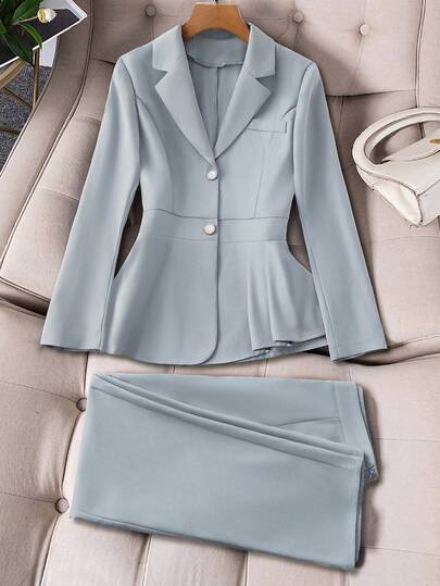 GlowEve 女士优雅商务套装，适合通勤和工作，秋冬季