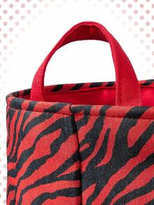 Betty Boop | ROMWE 卡通人物图案可折叠大容量收纳盒 - 紅色 - 查看 3