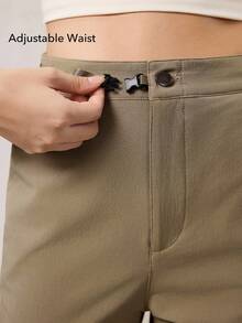 OutZeal 女式无 PFC 防水弹力可调节腰部户外裤 徒步露营秋冬款 - 卡其色 - 查看 4