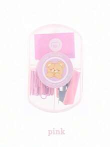 1PC Portable Mini Stapler Morandi Color Binding Machine Metal Stapler With Stapler Stationery Paper Binder Stapler Set School Supplies(Labels Are Random And Not Fixed),Back To School,School Supplies - Pink - View 8