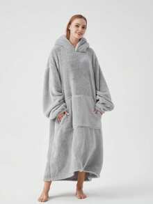 男女皆宜的可穿戴毛毯连帽衫、超大号连帽毛毯运动衫、舒适温暖的带袖大口袋羊毛毯（成人适用）、舒适的连帽毛毯（室内外均可赠送）、厚法兰绒带袖电视毛毯、可穿戴宽松毛毯、法兰绒睡衣、电视毛毯、盖毯、电视毛毯、户外防寒连帽家居服毛毯（情侣/家居服） - 彩色 - 查看 7