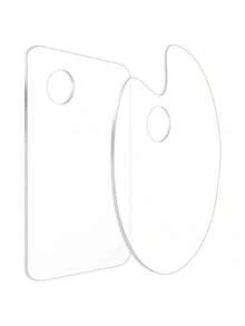 1 لوحة ألوان أكريليك مع ثقب للإبهام، صينية خلط شفافة، لوازم فنية سهلة التنظيف غير لاصقة للزيت والألوان المائية والأعمال اليدوية والرسم DIY، هدية للأم، عودة إلى المدرسة، لوازم مدرسية