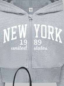 SHEIN Explorewe 3 件套女童休闲简约吊带背心 + 短款拉链连帽衫 + 阔腿裤套装，适合日常穿着