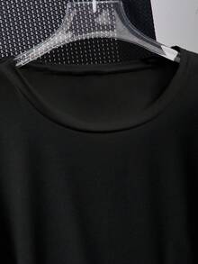 GraphicGems Tween Boys Funny Casual "Tung Tung Tung Sahur" Slogan Wooden Figurine Print Short Sleeve Round Neck T-Shirt, Italian Brainrot Graphic Tee, Tops - Black - View 4