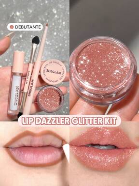 SHEGLAM Kit De Brillo Labial Lip Dazzler Glitter-Debutante Brillo Labial De Larga DuracióN Kit De Brillo Labial LíQuido No Pegajoso Super Stay LáPiz Labial LíQuido LáPiz Labial LíQuido Rosa Marca Belleza Maquillaje CosméTico Para Mujeres NiñAs Perfecto Para OtoñO Invierno Ideal Para Y2K Elegante Moda Adecuado Para CumpleañOs Presente Fiesta Listo Mejor Color