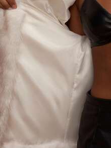 Lumalex VITNOS Fall Winter Winter   Faux Fur Jacket For Women Elegant Solid Lapel Long Sleeve Coat Casual Loose Female Winter Casual High Street Pockets Coat Lady Chic Streetwear Jakcets Women's Retro Faux Fur Coat, Fashionable For Autumn/Winter Luxury Clothes For Women Cozy Coats