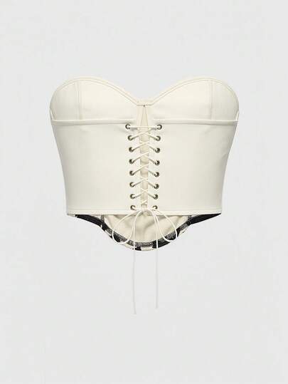 Hippie Top bandeau de mujer de talla grande con bloques de color, para el verano